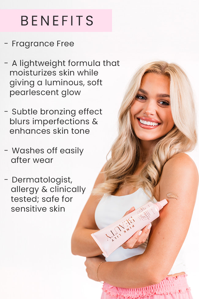 Pink Lily Luxury Tan Luminizing Body Lotion - Beachy Glow (Light) FINAL SALE