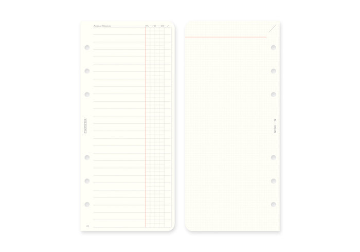 Plotter Monthly Schedule Refill 2027 - Narrow Size