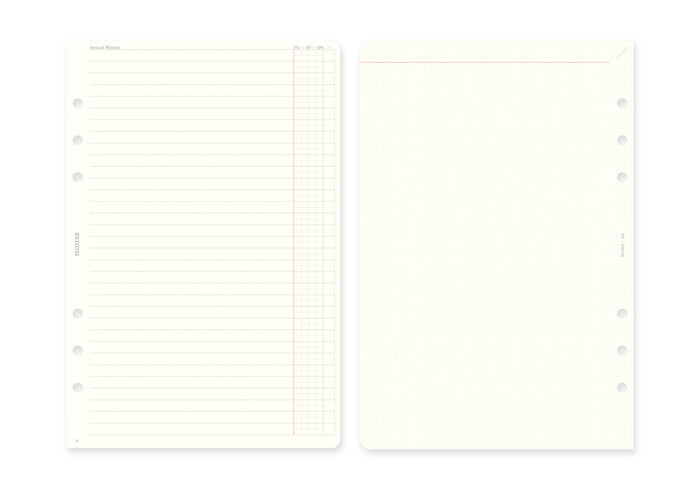 Plotter Weekly Schedule Refill 2027 - A5 Size