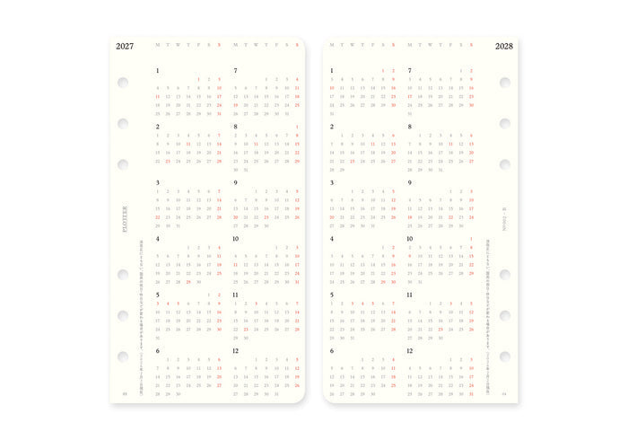 Plotter Weekly Schedule Refill 2027 - Bible Size