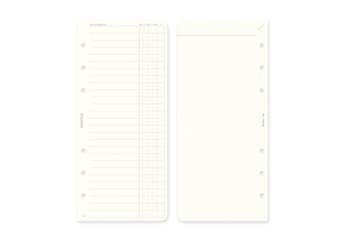 Plotter Weekly Schedule Refill 2027 - Narrow Size