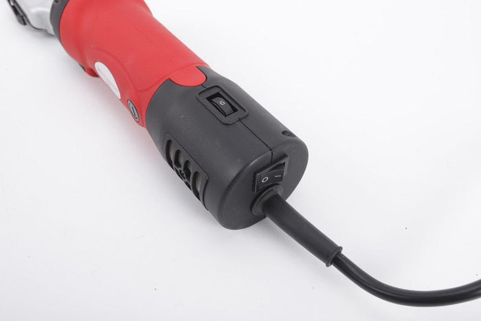 Close-up of 6 adjustable speed settings on professional 350W electric dog shears for grooming