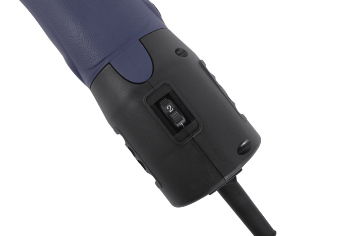 Close-up of 6 adjustable speed settings on 380W professional electric dog clippers