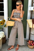 Pull On Pocket Pant - Cocoa Gingham