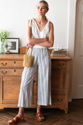 Pull On Pocket Pant - Textured Stripes