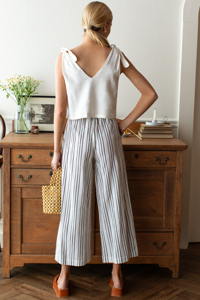 Pull On Pocket Pant - Textured Stripes