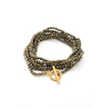 Pyrite Faceted Bead Necklace