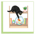 Quilled Cat Greeting Card | Handmade Cute Animal Card