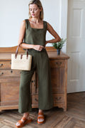 Roma Pant - Martini Olive Linen