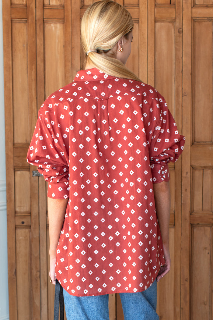 Ryan Shirt - Antique Rouge Diamonds Organic
