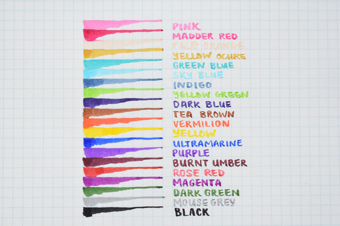 SAI Watercolor Brush Pen - 20 Color Set
