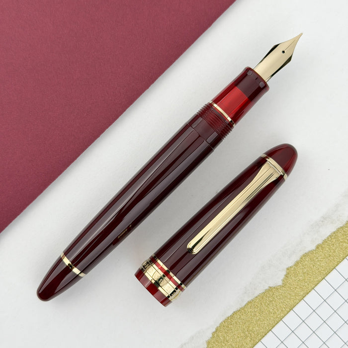 Sailor 1911 Casual L Basis Gold Trim Fountain Pen - Muted Red