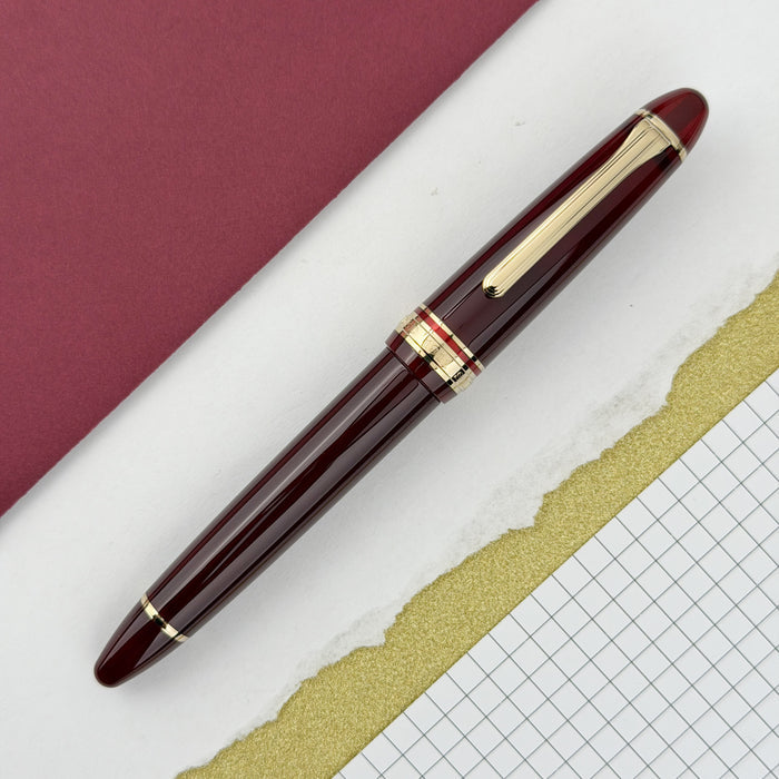 Sailor 1911 Casual L Basis Gold Trim Fountain Pen - Muted Red
