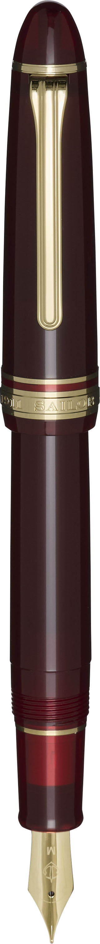 Sailor 1911 Casual L Basis Gold Trim Fountain Pen - Muted Red