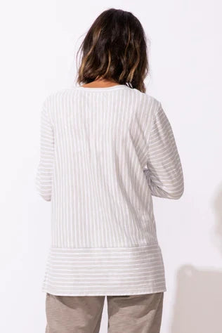 Santa Barbara Stripe Easy V Tee
