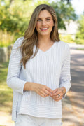 Santa Barbara Stripe Easy V Tee
