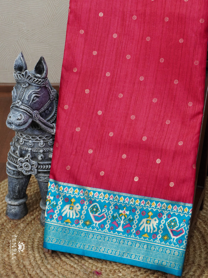 Semi Silk Saree With Patola Print | TTDS3032