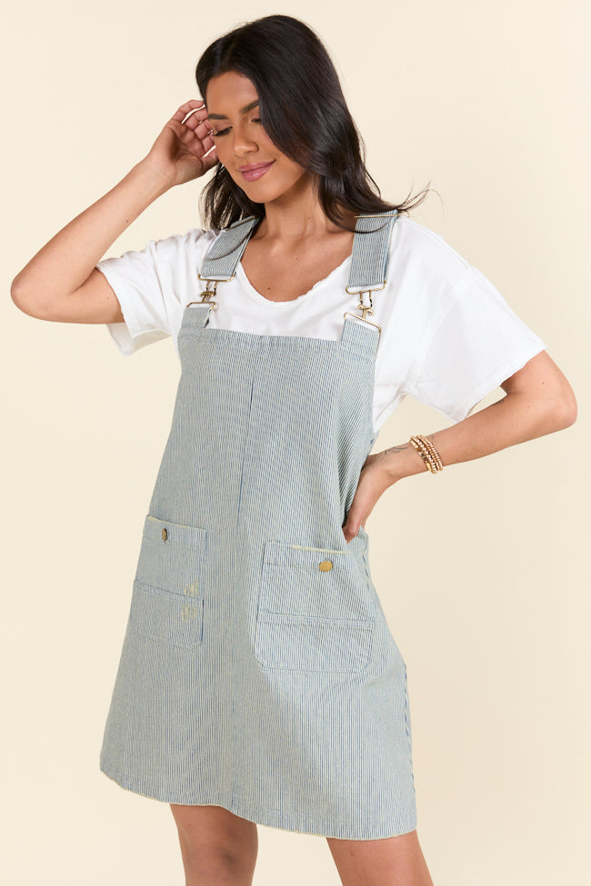 Shelley Striped Overall Dress FINAL SALE