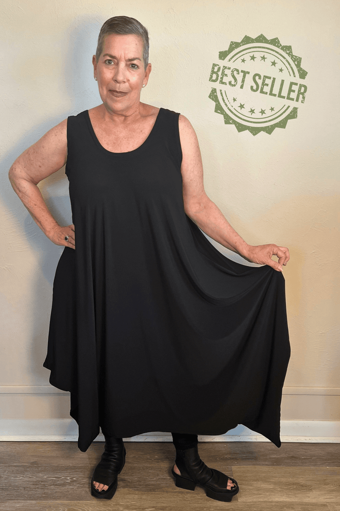 Sleeveless 2-Way Romper Dress - Black
