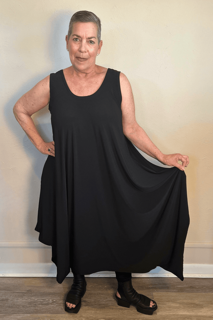 Sleeveless 2-Way Romper Dress - Black