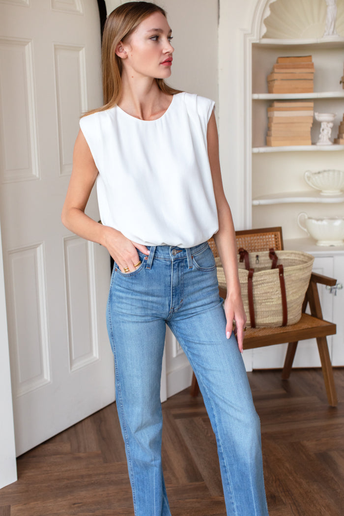 Sleeveless Blouse - White