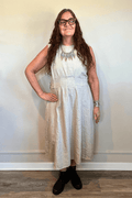 Sleeveless Fit & Flare Linen Dress