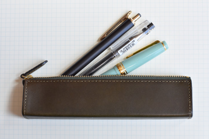 Slip-On Rio Leather Pen Pouch - Small