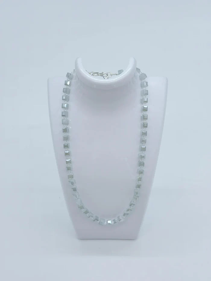 Small Crystal Cube Necklace