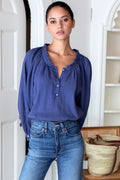 Soft Shirt - Blue Indigo Crinkle Organic
