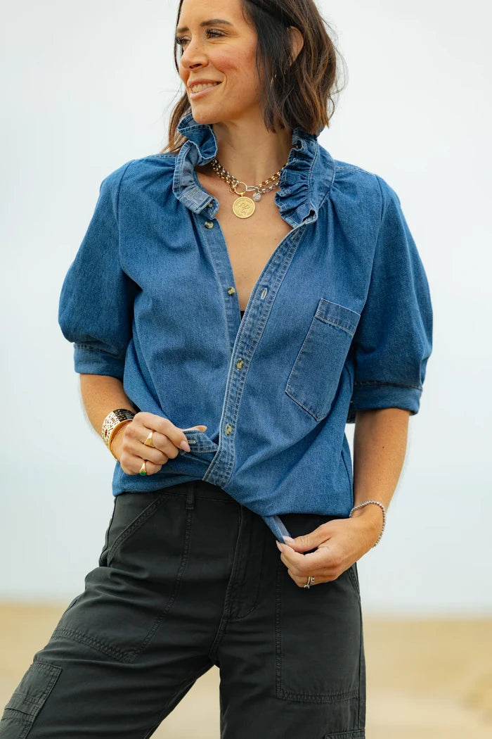 Southern Lover Blouse - Denim