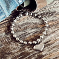 Stainless Steel Heart Charm Bracelet