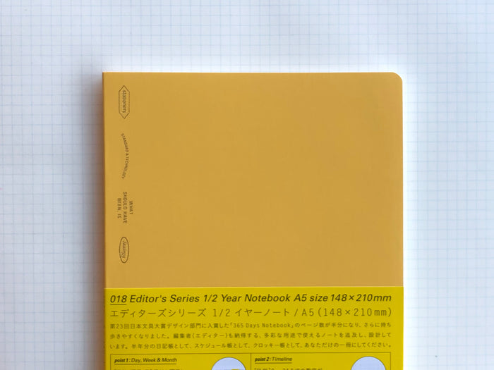 Stalogy Editor's Series 1/2 Year Notebook - A5 - Colors