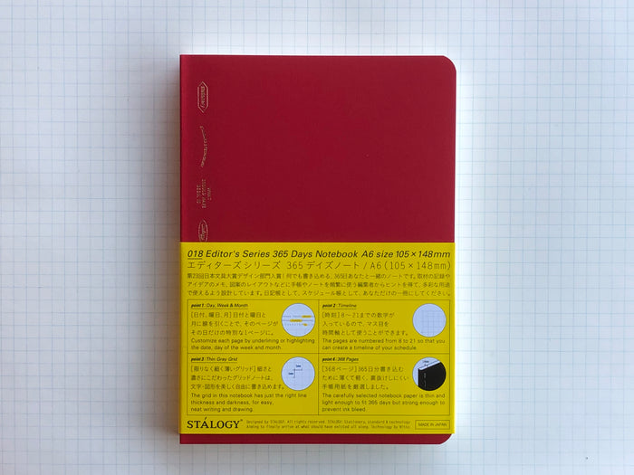 Stalogy Editor's Series 365Days Notebook - A6 - Colors