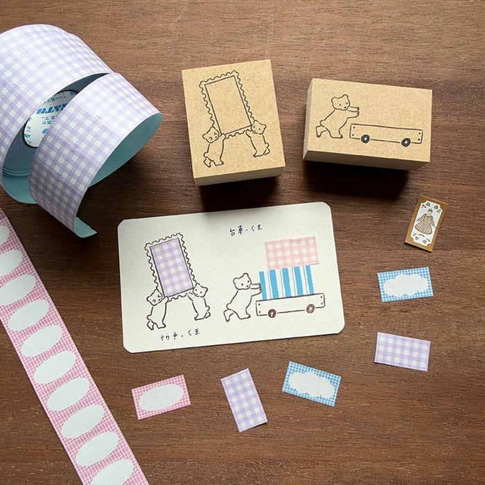 Stamp Marché Labetomo Stamp - Bear Cart