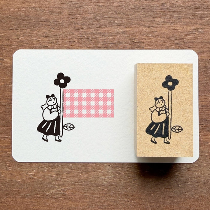 Stamp Marché Labetomo Stamp - Girl Flag
