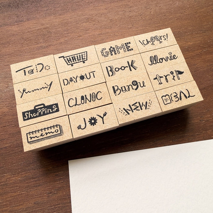 Stamp Marché Planner Stamps - Typographic Headline Stamps