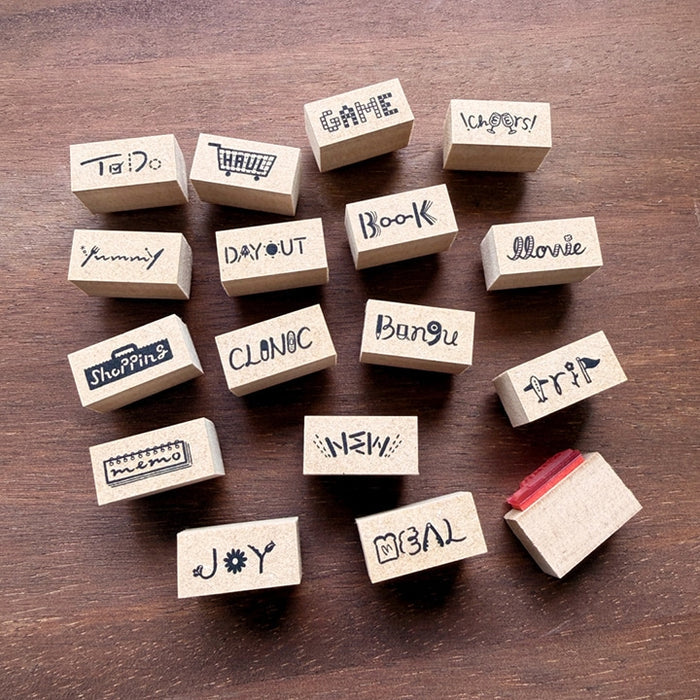 Stamp Marché Planner Stamps - Typographic Headline Stamps