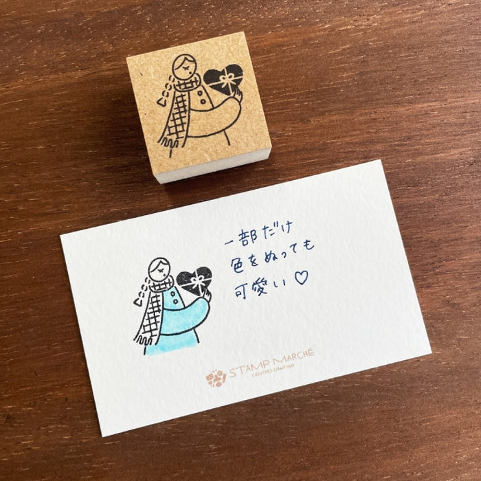 Stamp Marché Seasonal Illustration Stamp - February - Marle's Valentine A