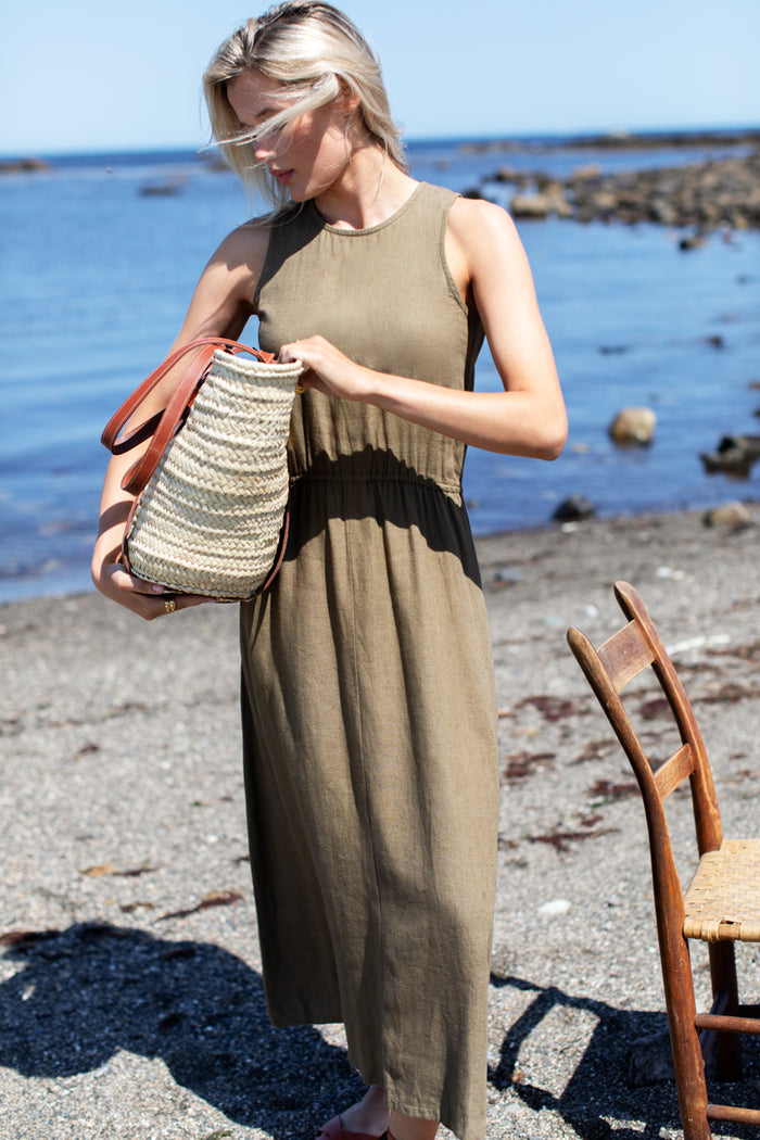 Studio Sundress - Gothic Olive Linen