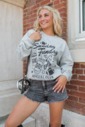 Sunday Funday Light Grey Graphic Sweatshirt