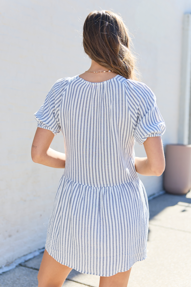 Sunlit Stripes Gauze Mini Dress FINAL SALE