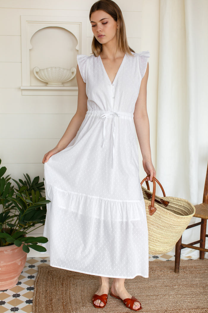 Surya - White Swiss Dot Organic