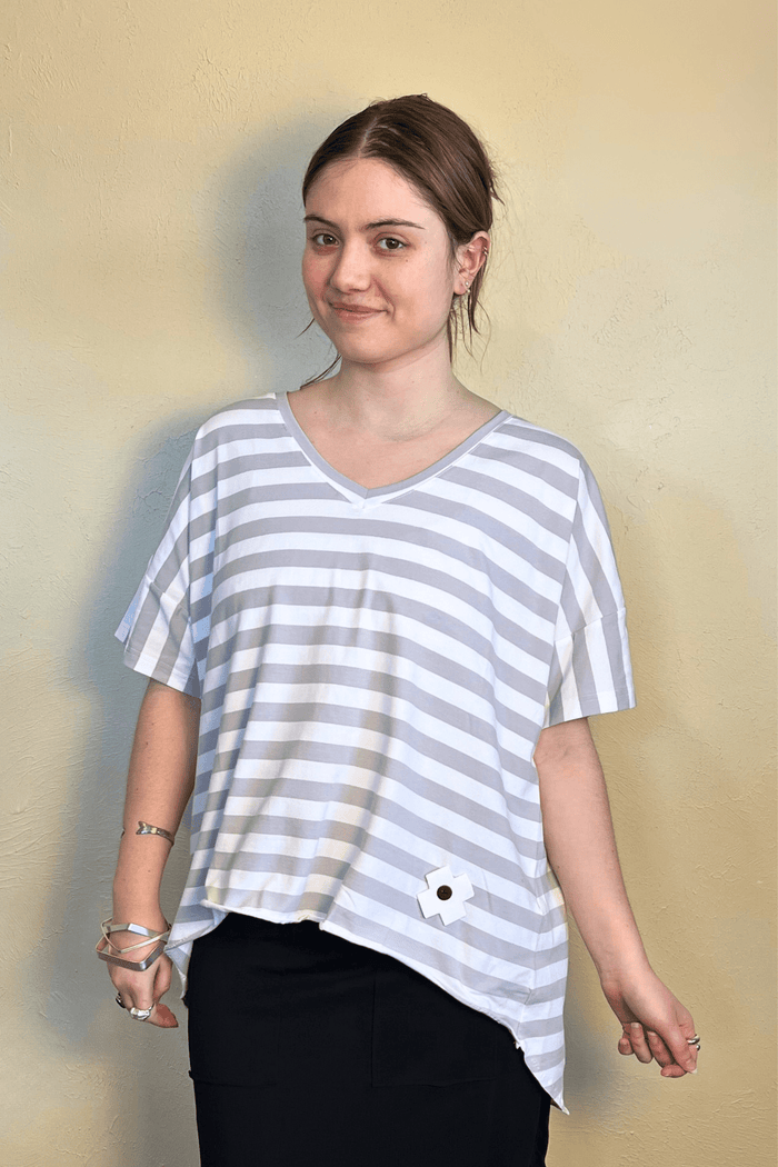 T Shirt - Cement Stripe