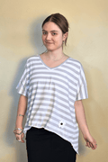 T Shirt - Cement Stripe
