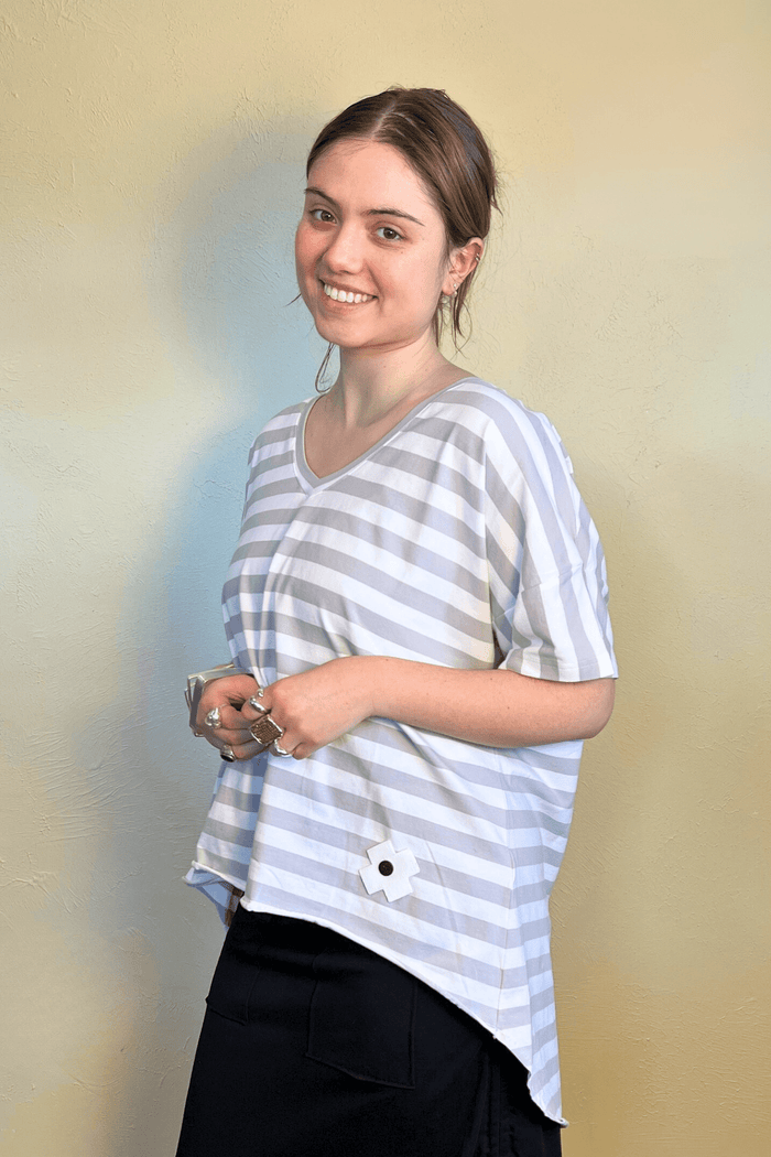 T Shirt - Cement Stripe