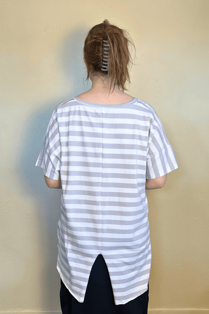 T Shirt - Cement Stripe