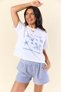 Take Me Somewhere Sunny White Boxy Graphic Tee FINAL SALE