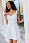 The Perfect Moment White Flare Denim Mini Dress FINAL SALE