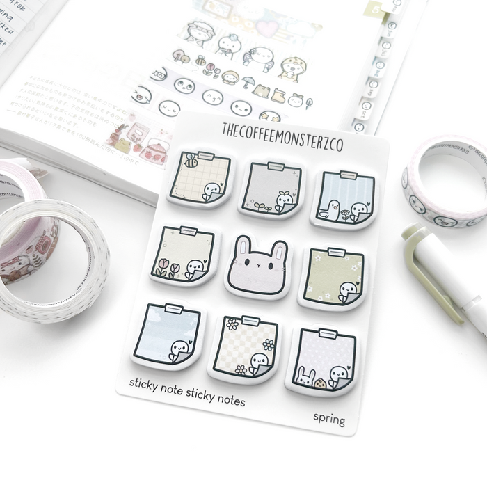 TheCoffeeMonsterzCo Spring Sticky Notes