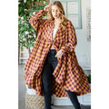 Tiered Ruffle Back Plaid Tunic